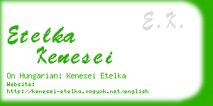 etelka kenesei business card